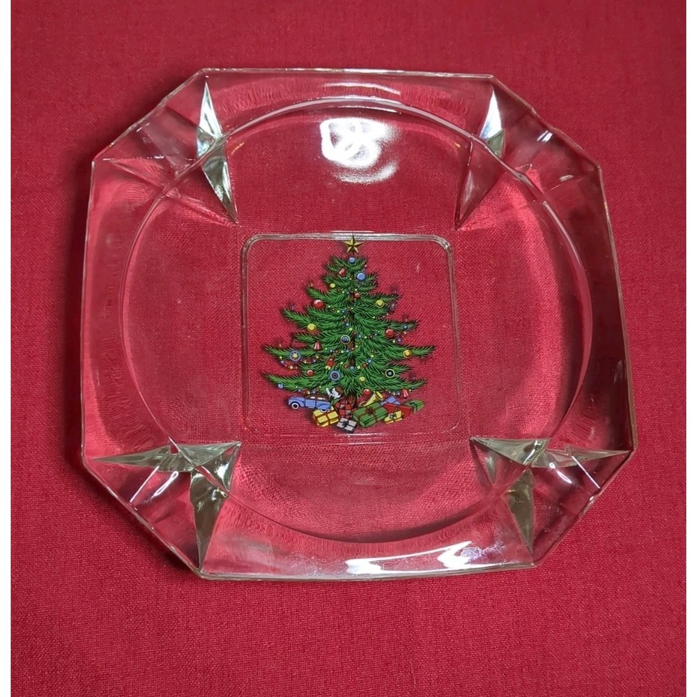 Cuthbertson‎ Original Christmas Tree Glass Ashtray